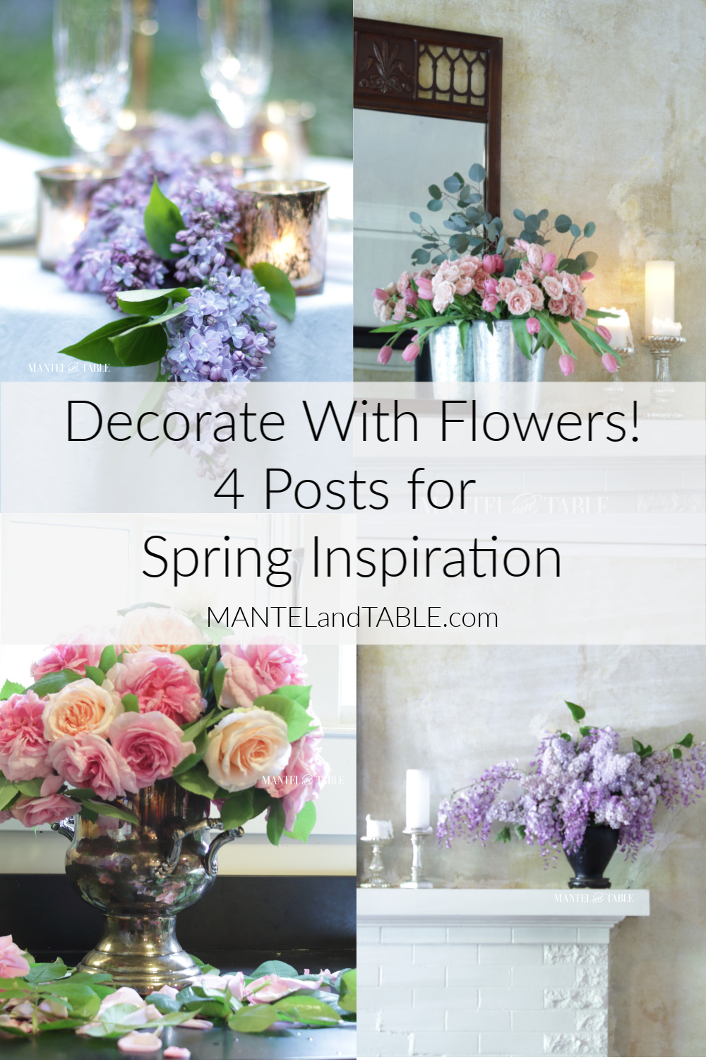Decorate with Flowers Pinterest Banner