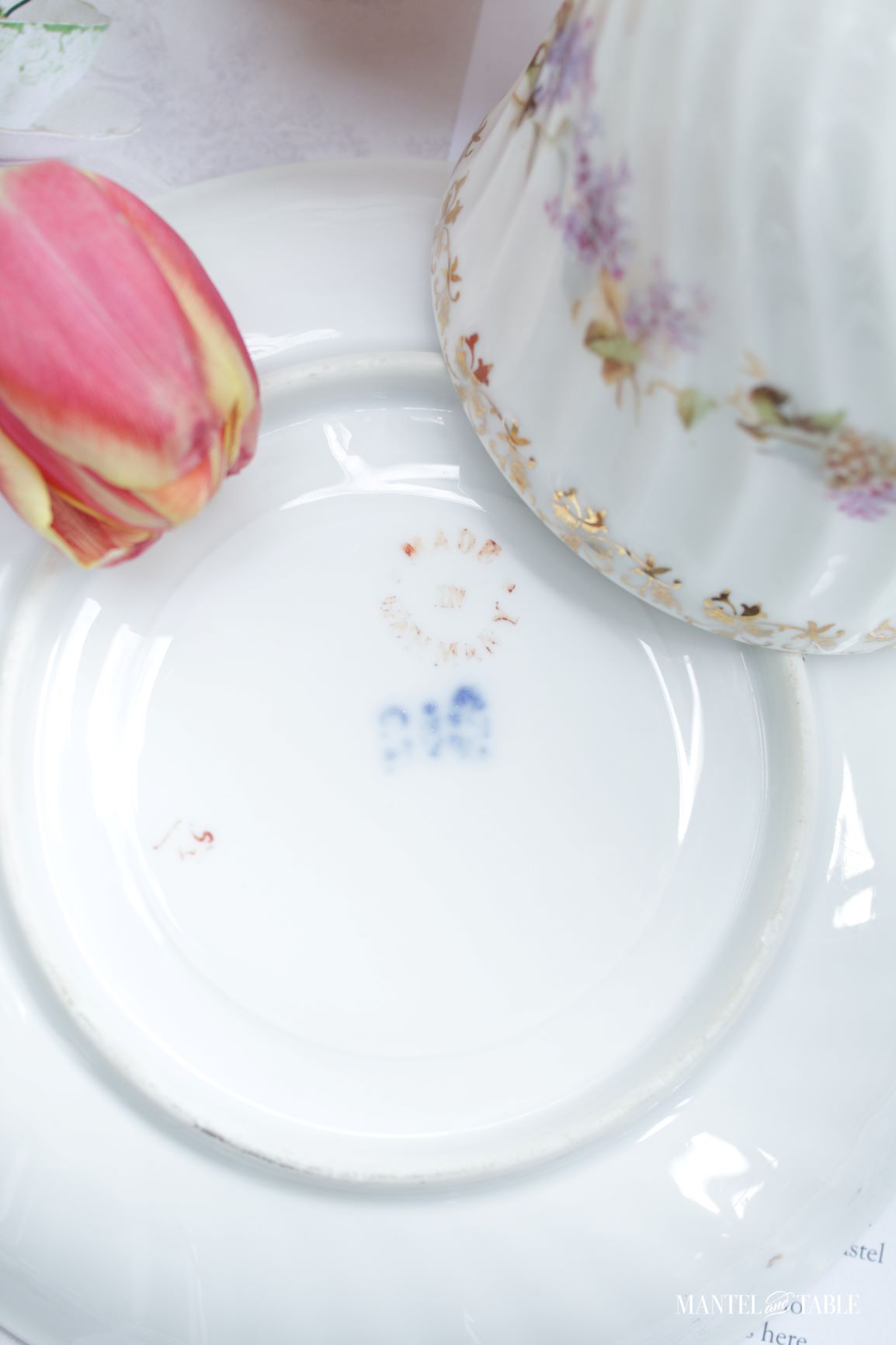 Manufacturer's mark on bottom of saucer
