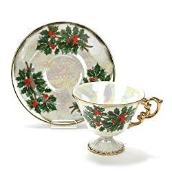 Ucagco Holly Teacup & Saucer