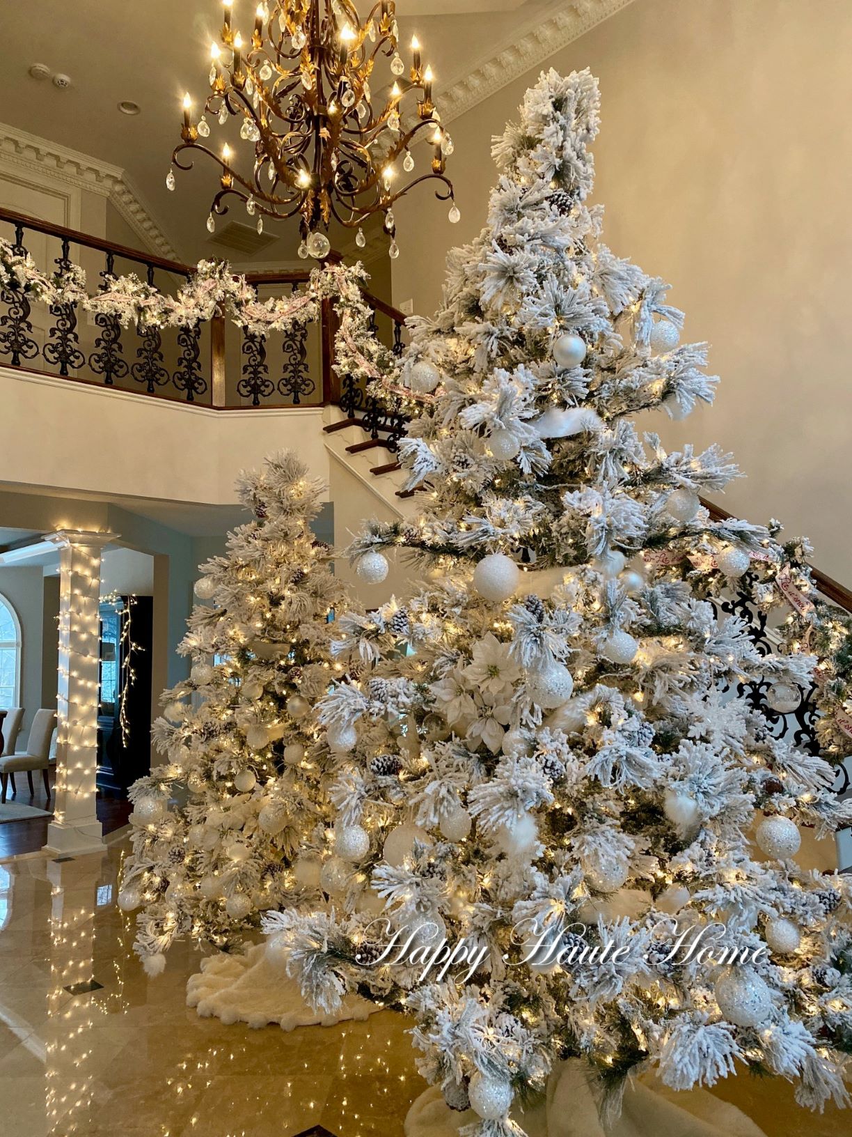 My Favorite Blogs - Happy Haute Home Christmas trees in entry