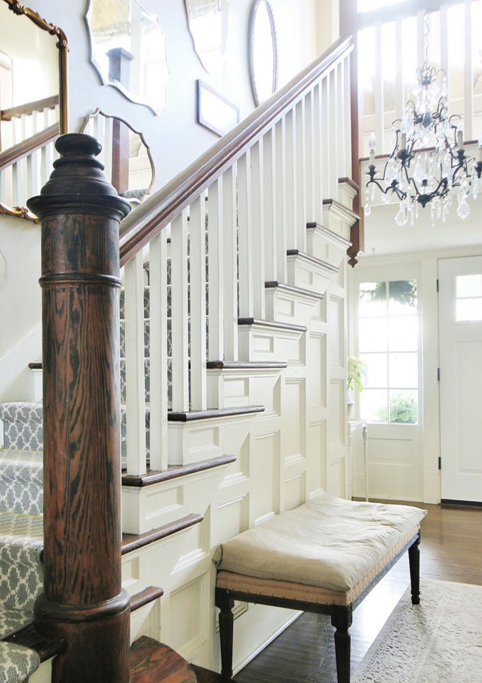 Thistlewood Farms - Country french style entry and staircase