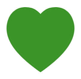 Green heart graphic