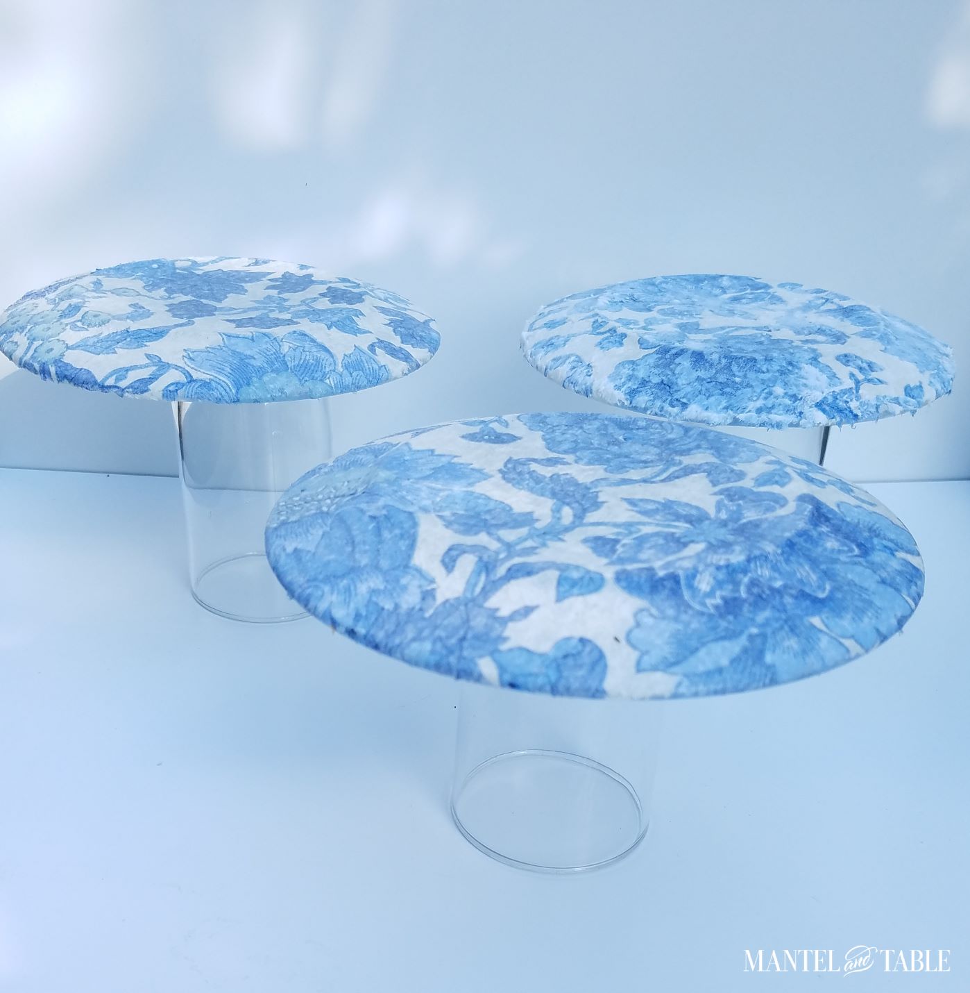 The DIY plate overturned on a water glass
