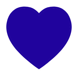Cobalt blue heart graphic