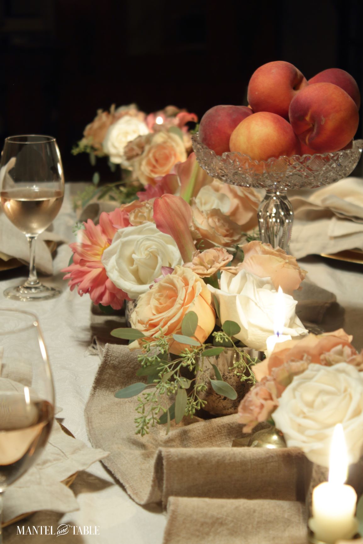 Peach Tablescape