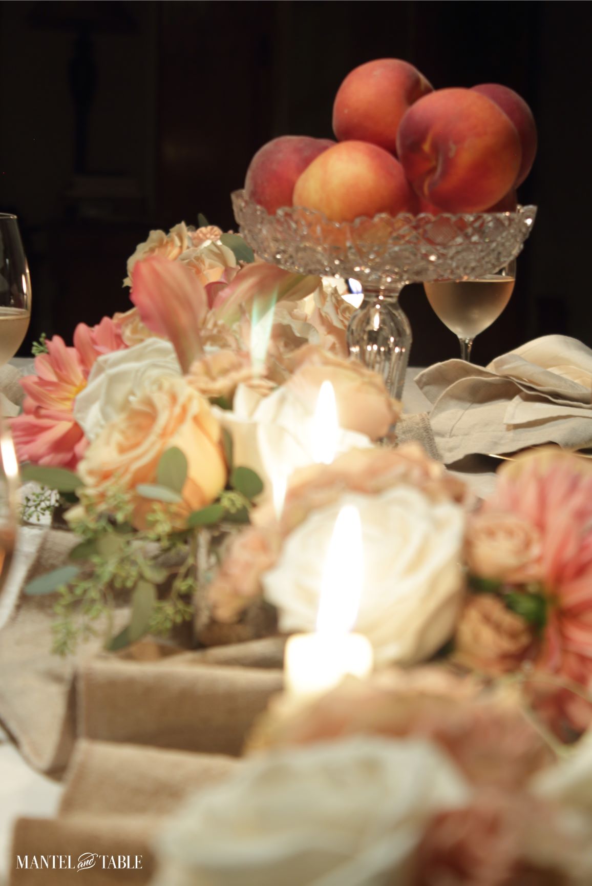 closeup of flower centerpiece