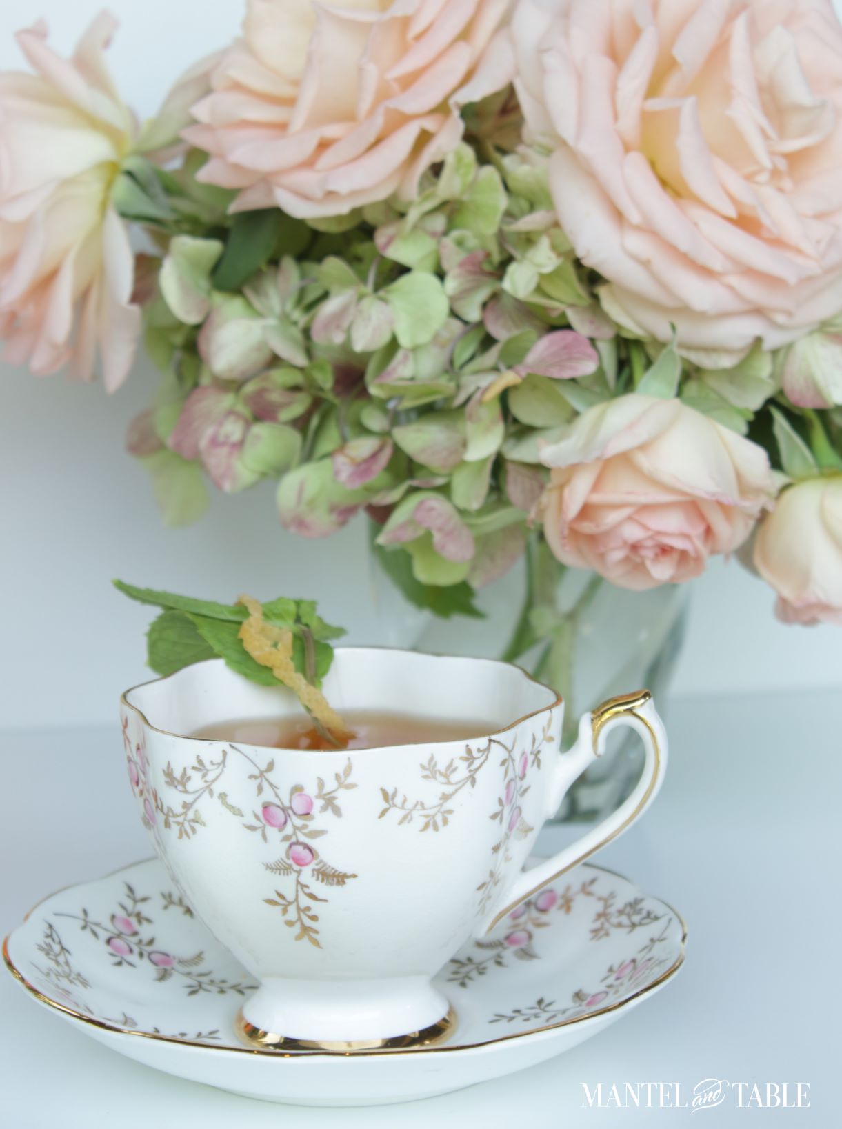 Cocktail in a teacup