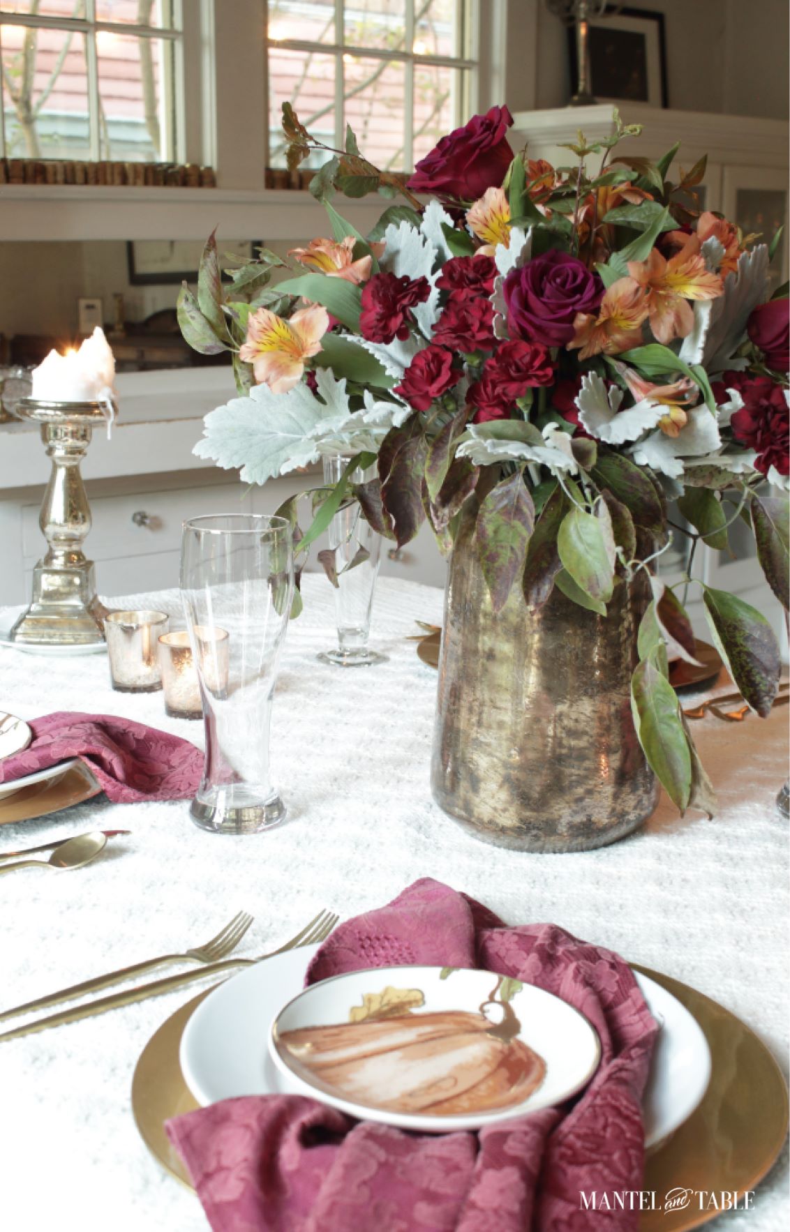 Pumpkin plate with centerpiece