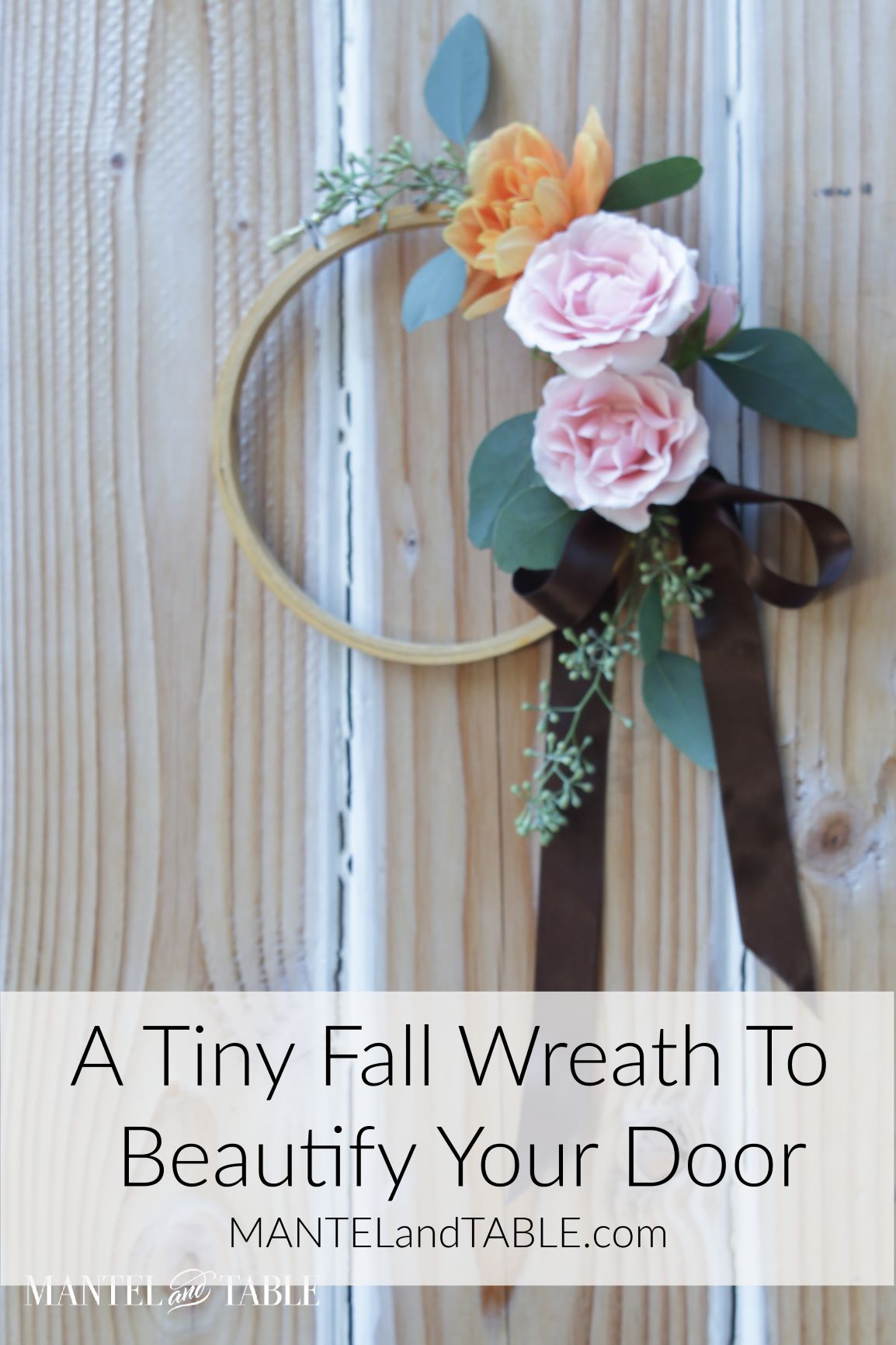 Tiny Fall Wreath with Pinterest banner