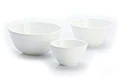 Set of 3 white bowls - Click here to buy