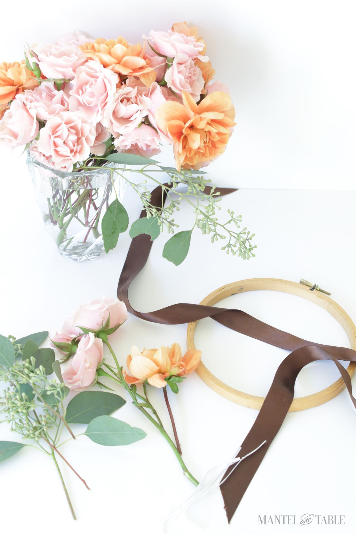 Fall Wreath DIY ingredients