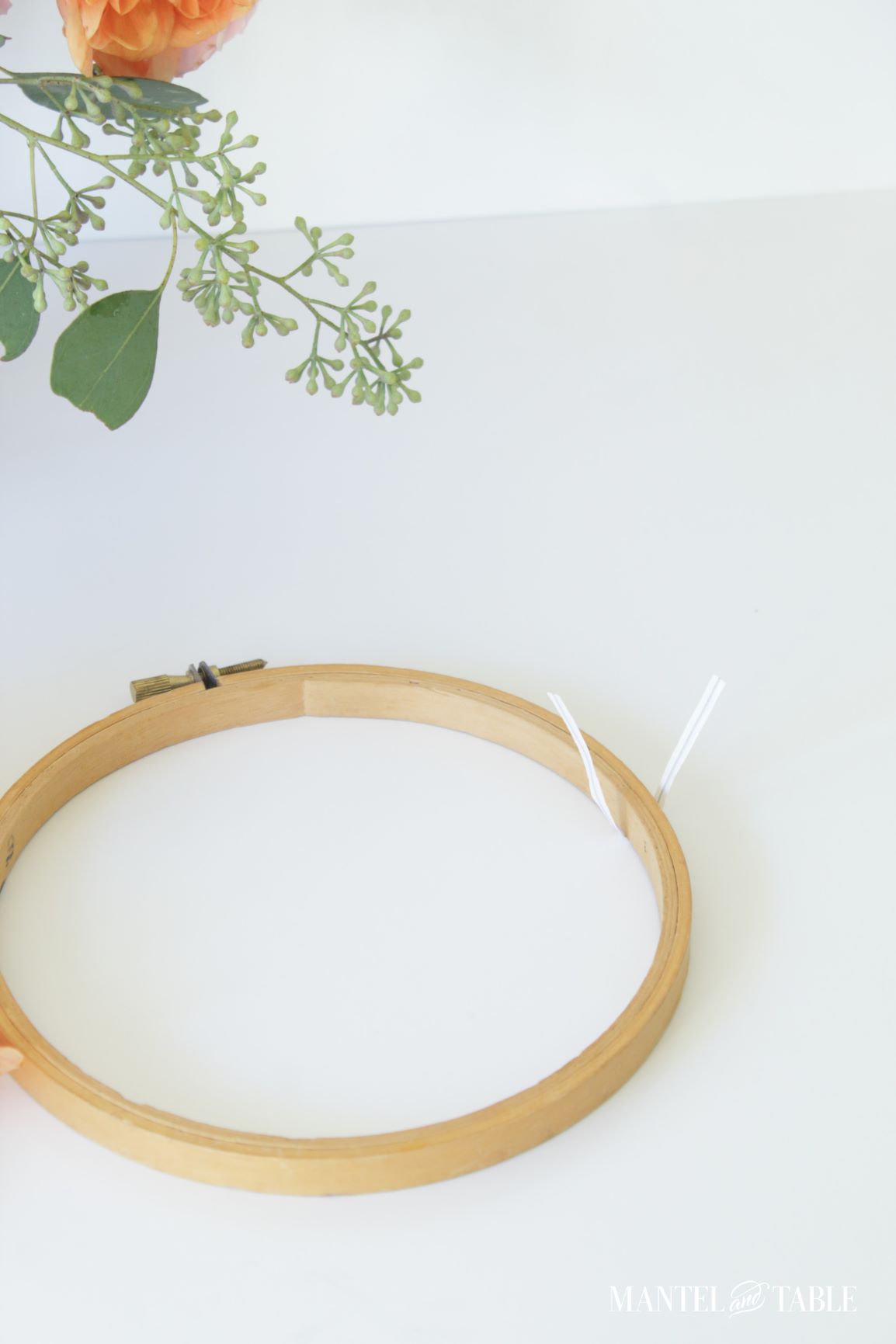 Hoop with twist tie