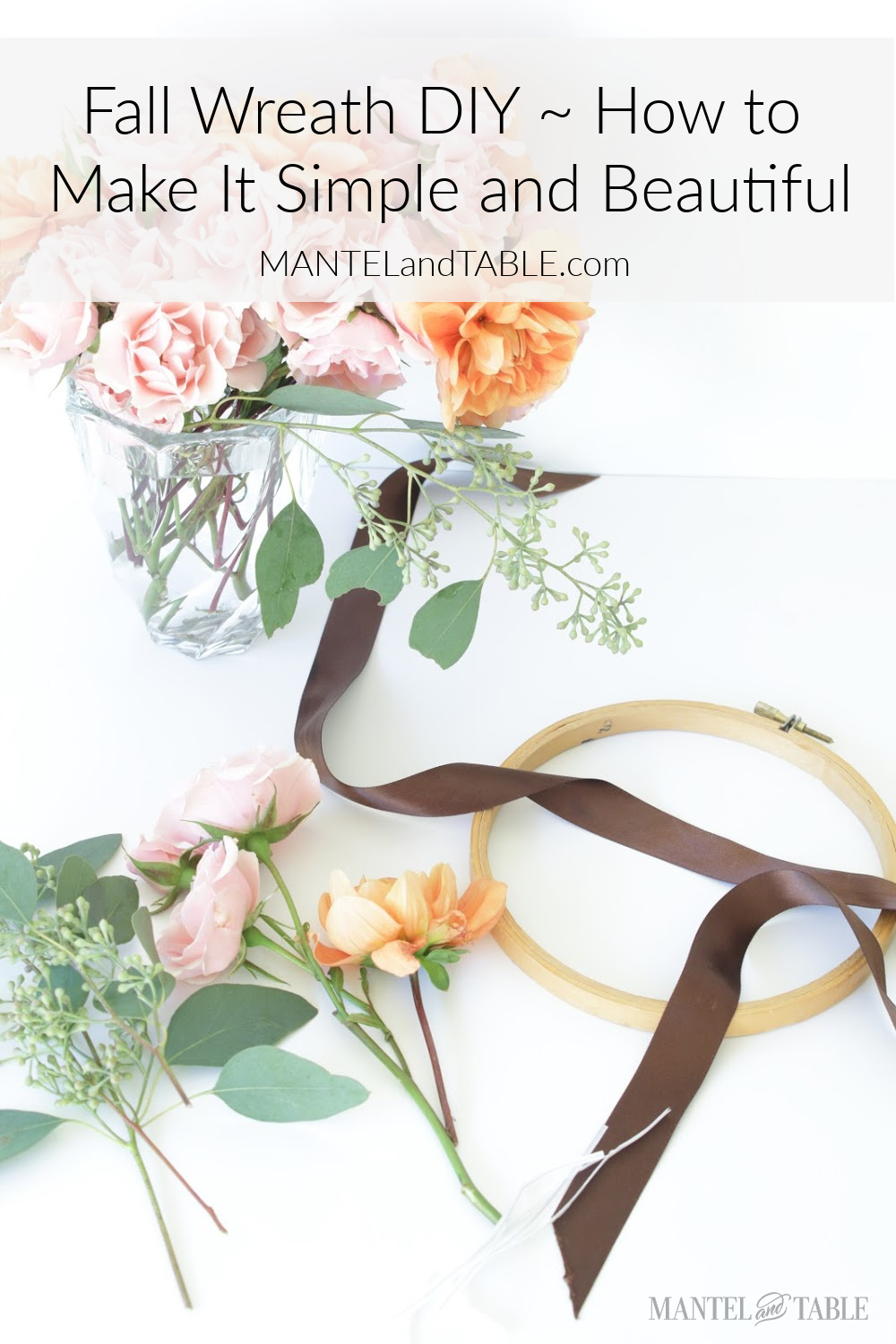 Fall wreath DIY supplies, Pinterest Banner