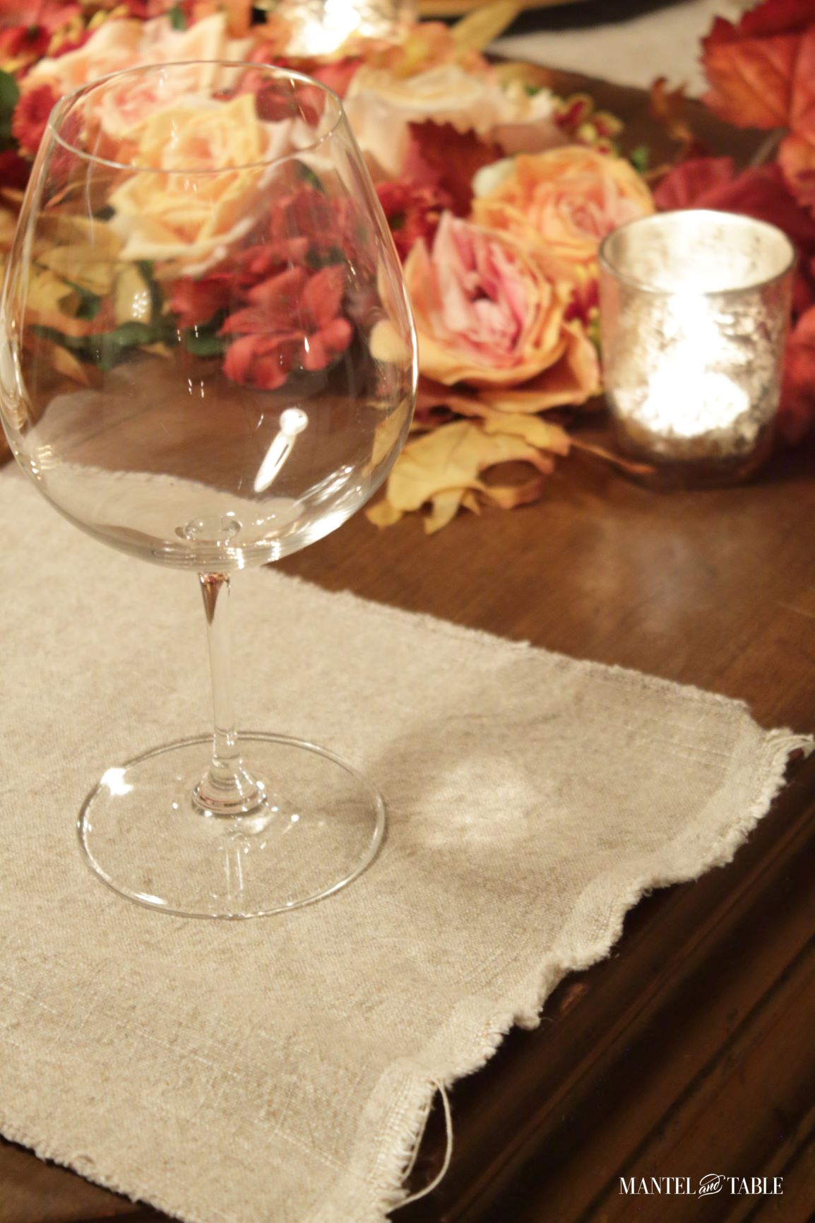 Closeup of Reidel wine glass