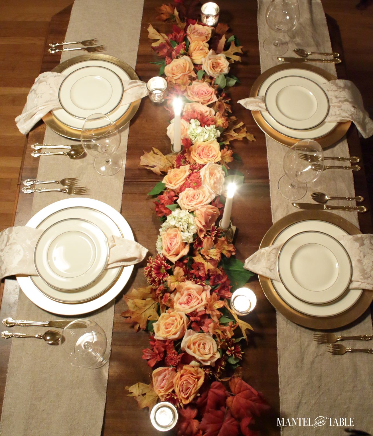 table setting from above