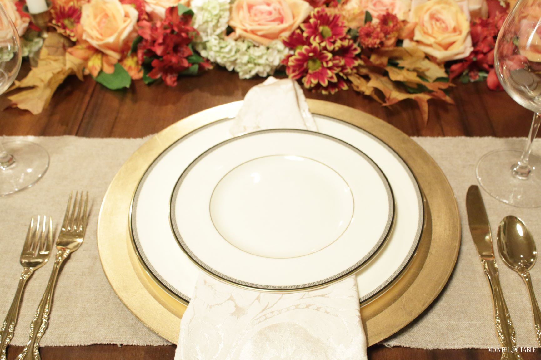 fall tablescape - full place setting