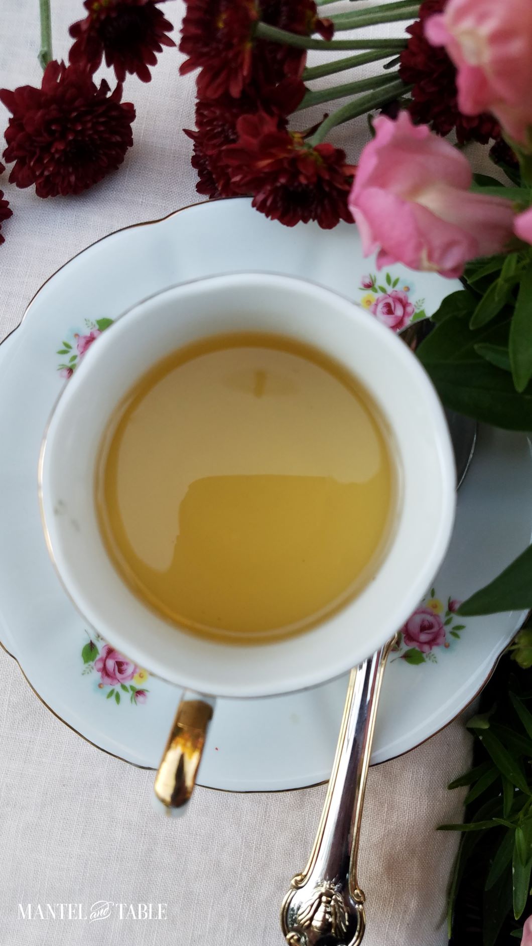 Beautiful teacup from above