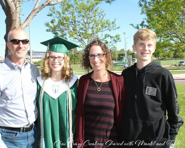 Family portrait at daughter's graduation
