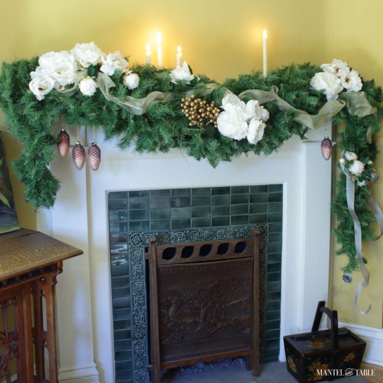 A White Peony Mantel Inspired by Wonderful Friends