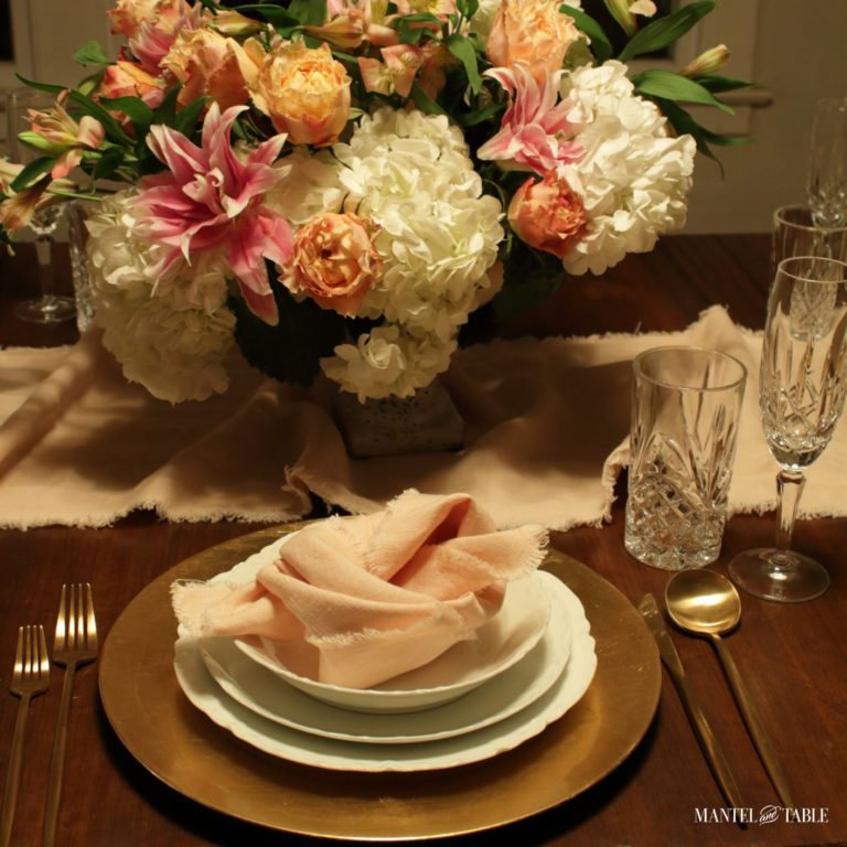 Romantic Valentine’s Tablescape with A Beautiful Blush