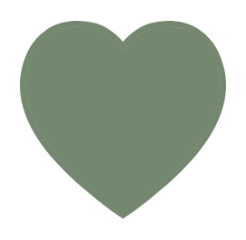 Olive green heart graphic