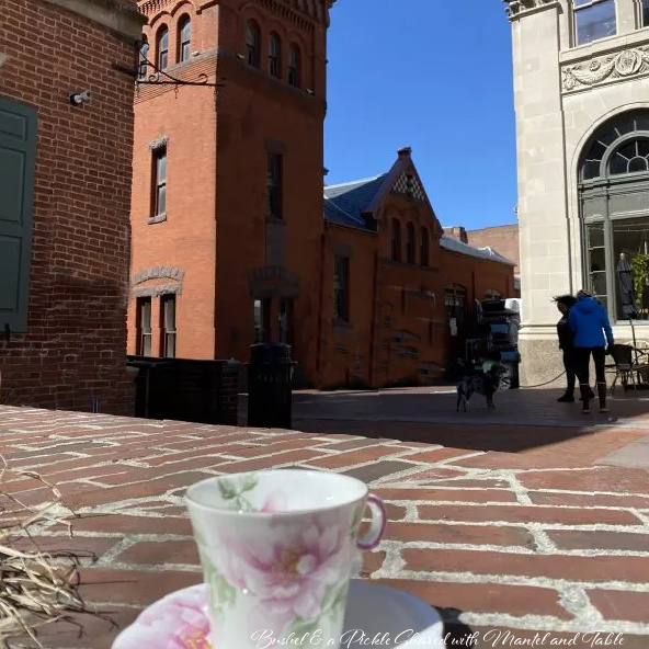 Traveling Teacup in Lancaster PA square