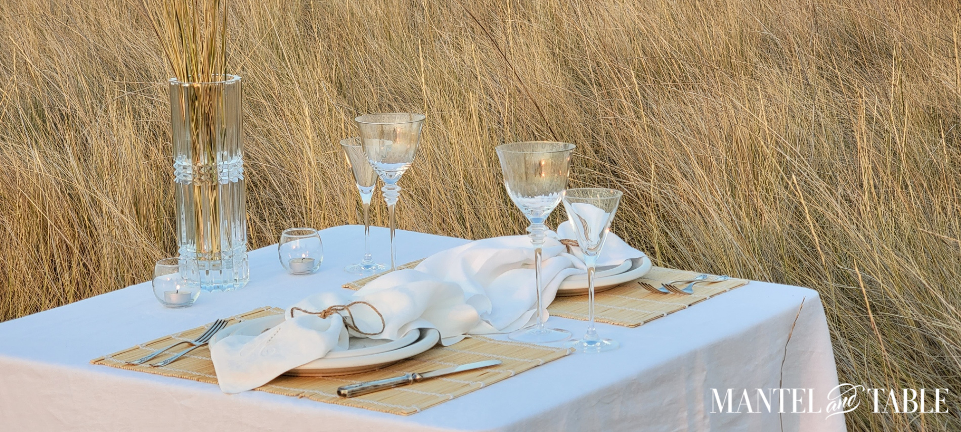 Wheat field tablescape