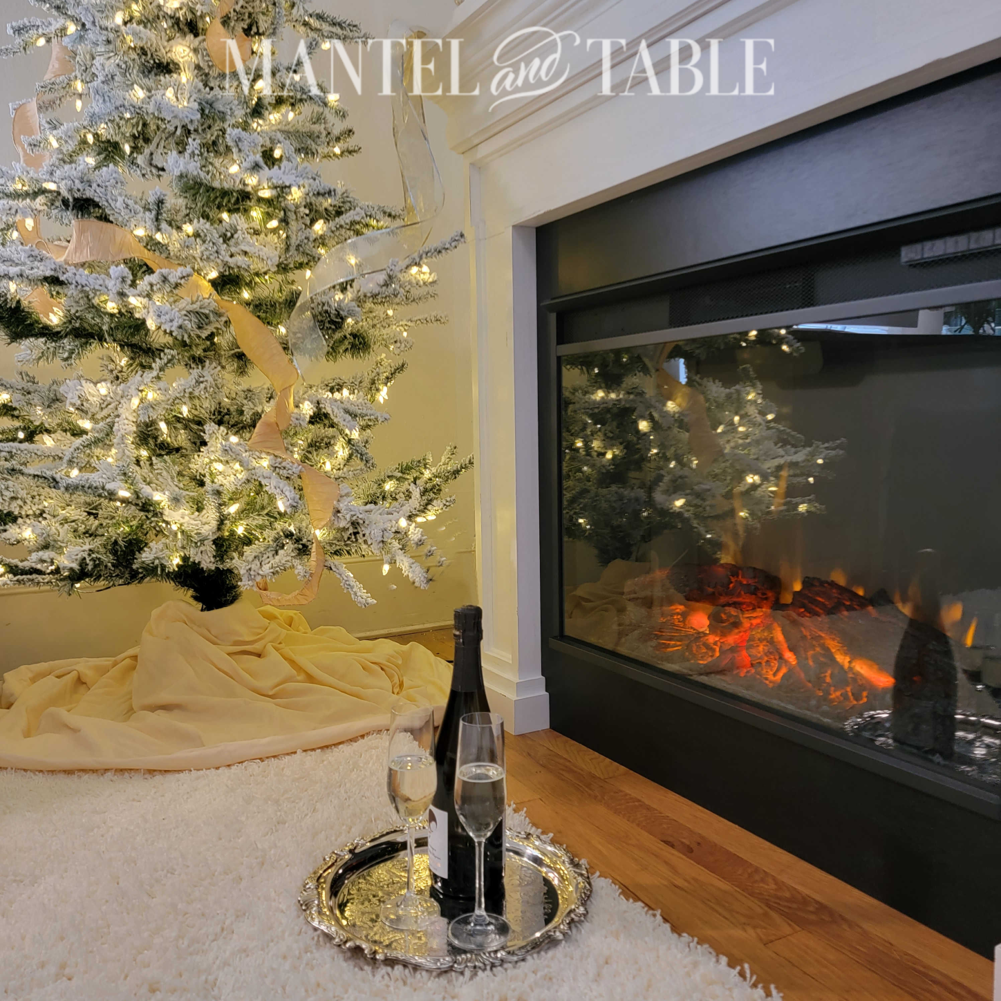 Champagne & Christmas tree