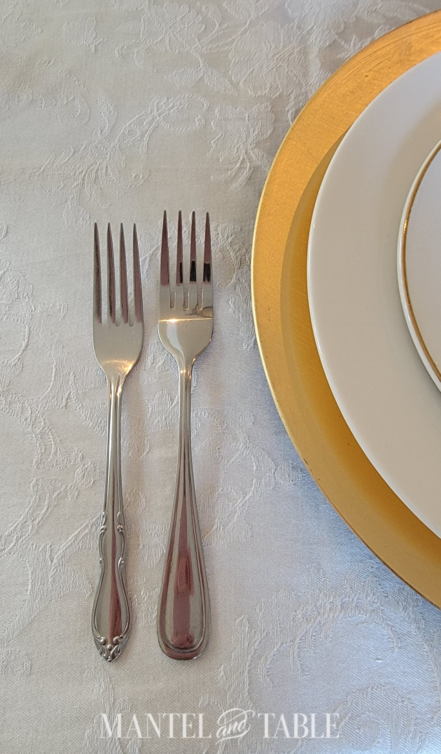 Closeup of plate stack and forks