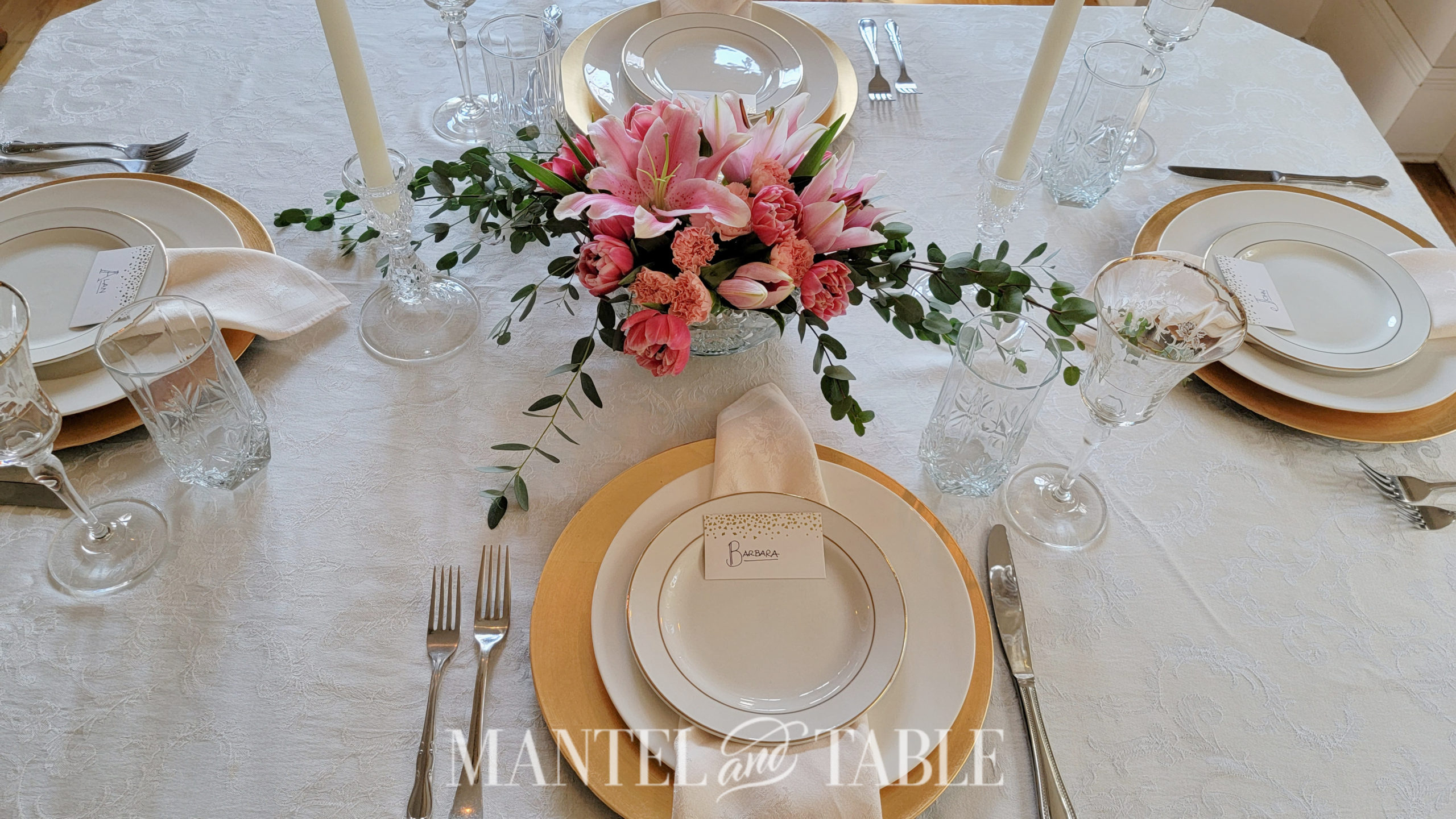 A romantic table setting
