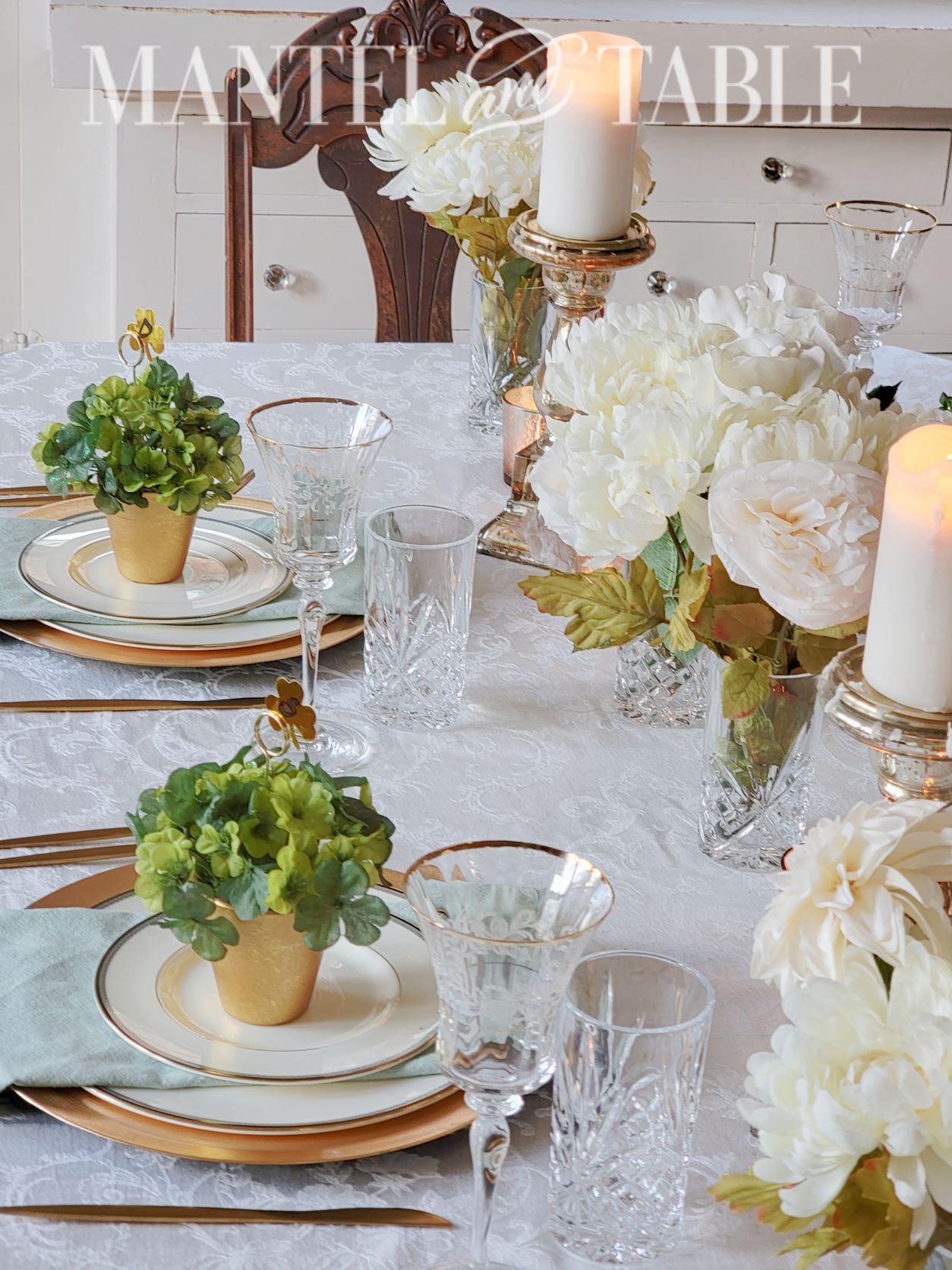St Patrick's Day Tablescape
