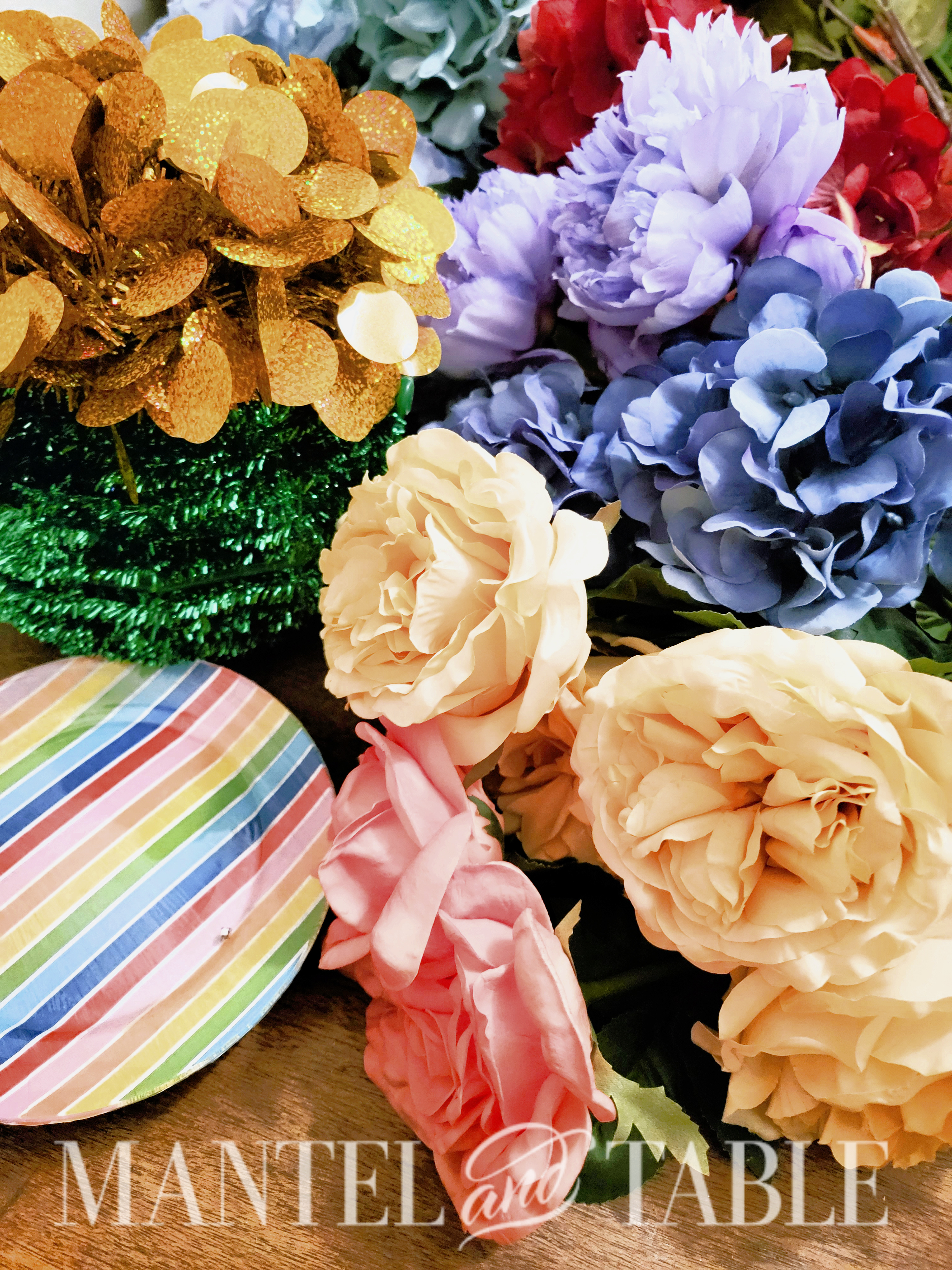 Flowers in all the colors of the rainbow
