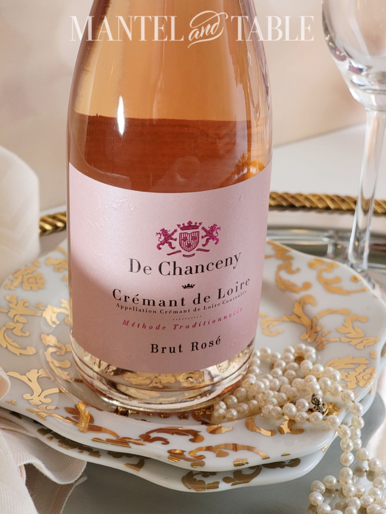 Close up of champagne bottle