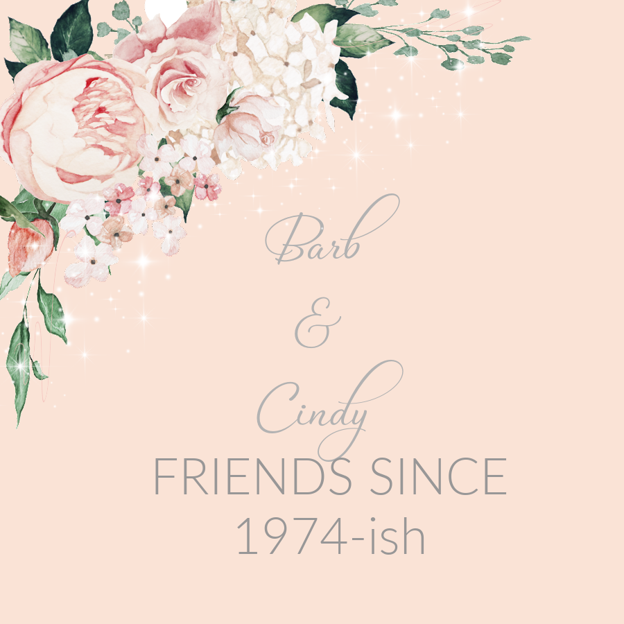 Pink card with rose design