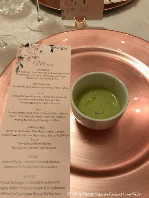 cup of soup on plate
