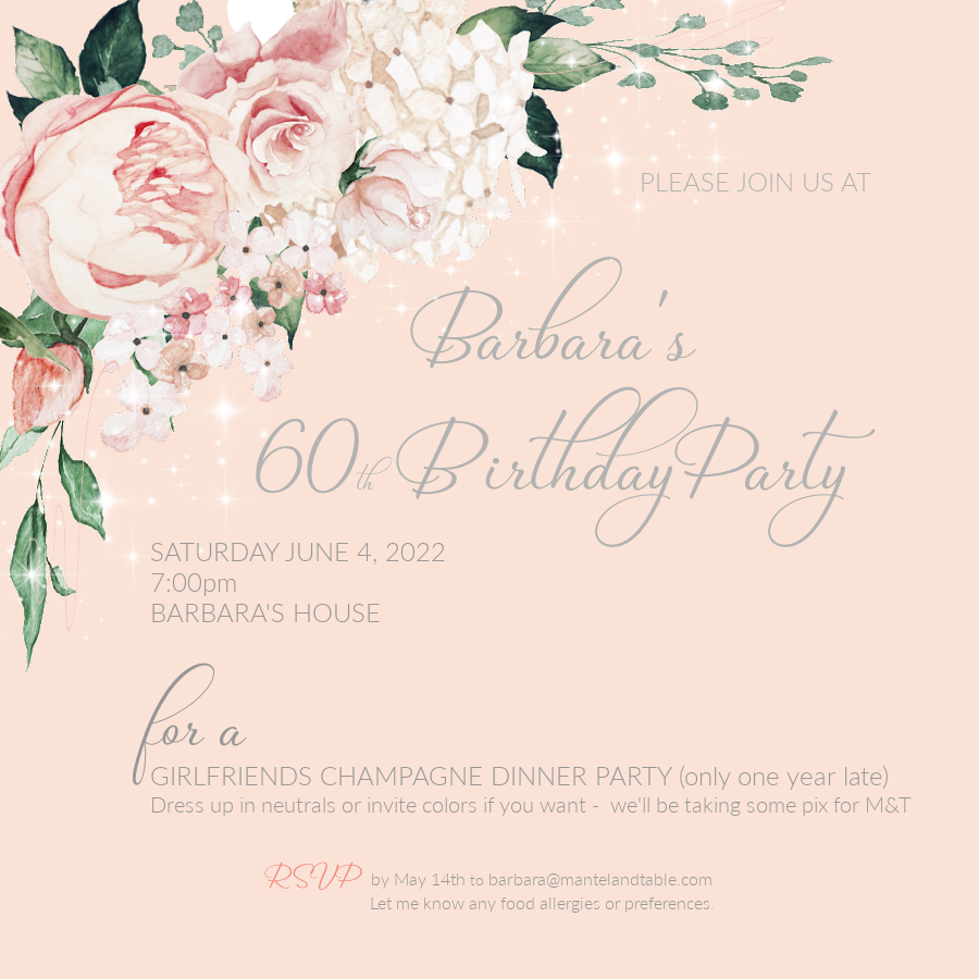 Pink party invitation