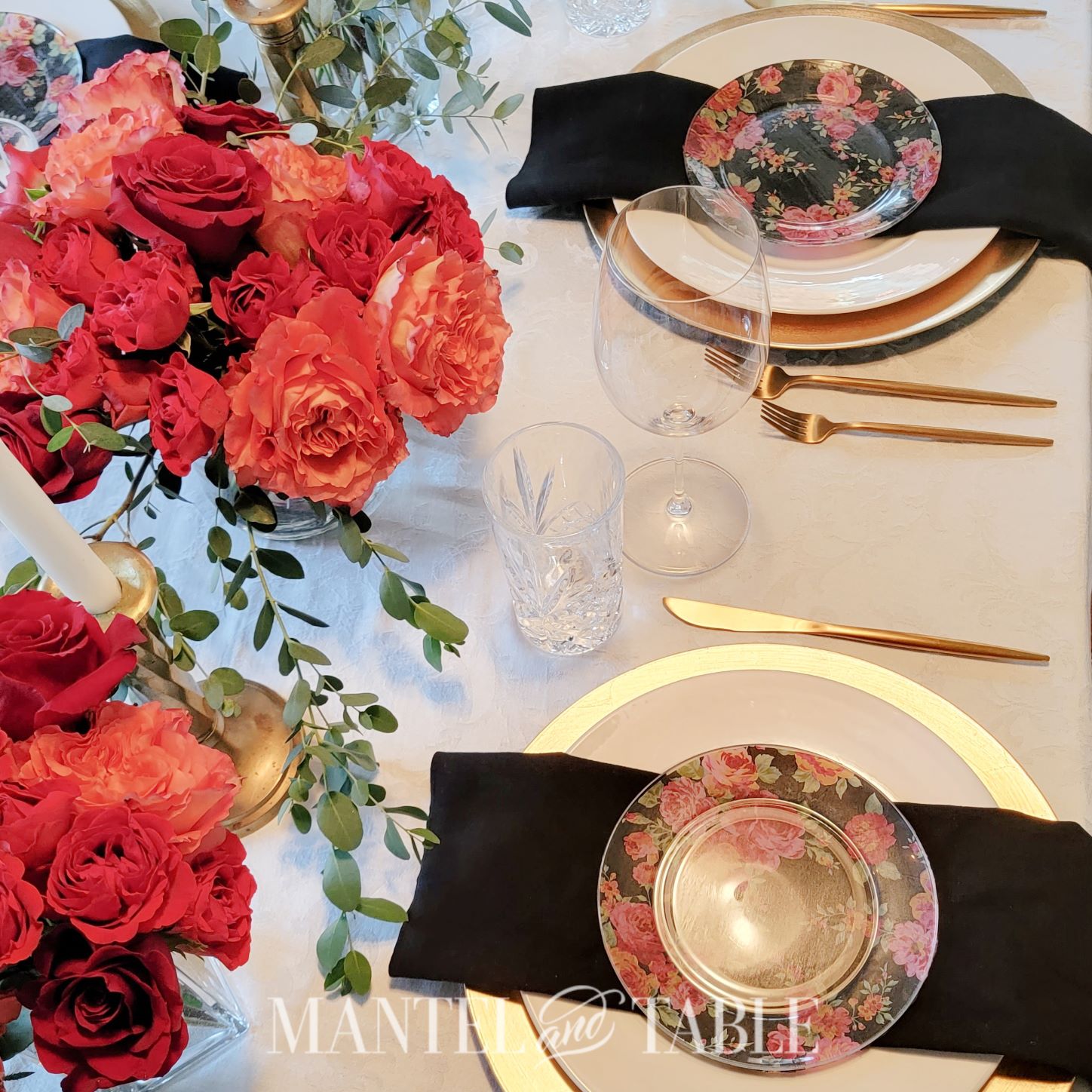 easy and beautiful tablescape - side view