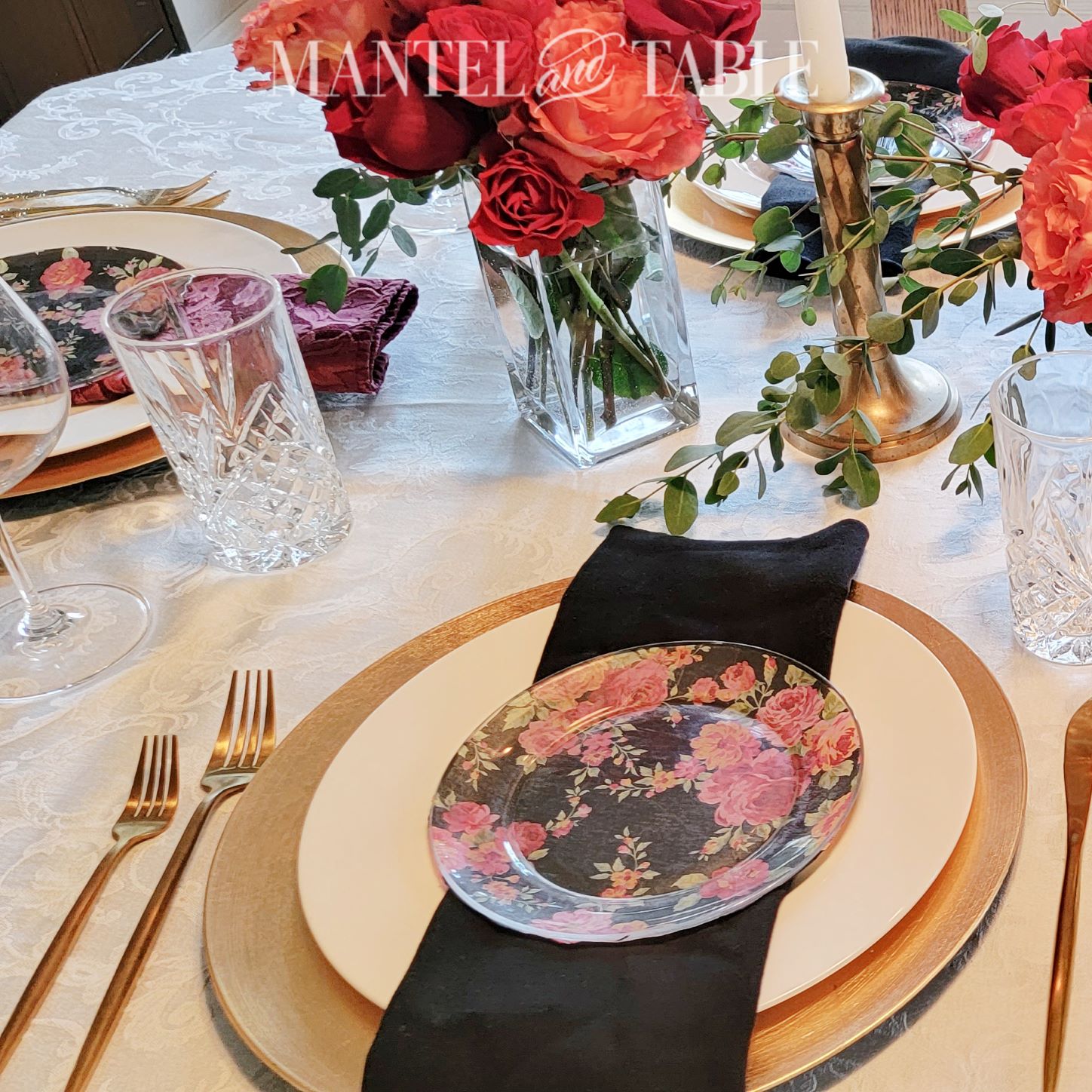easy and beautiful tablescape place setting closeup