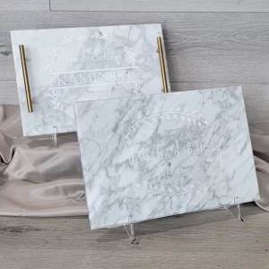 white marble tray with or without handles and/or engraving