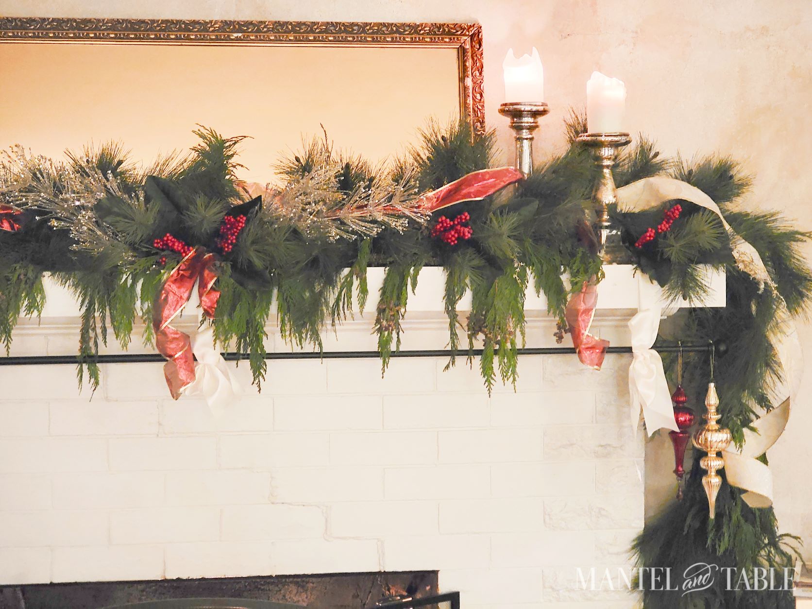 Christmas Mantel - right side