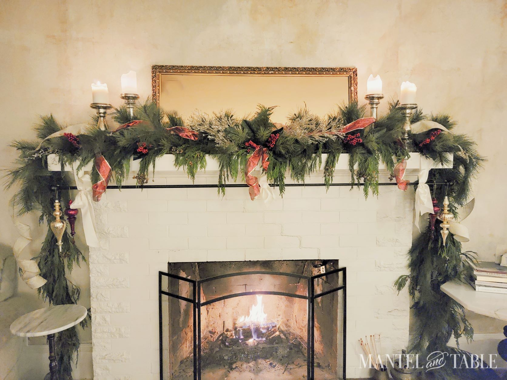 Christmas Mantel front view