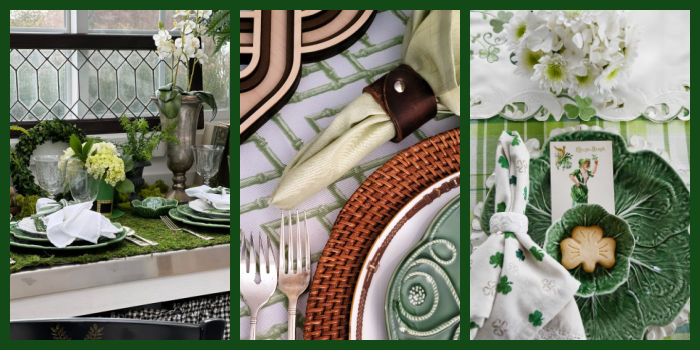 Pot of gold tablescape in the Lucky Charms blog hop - 1st three photos
