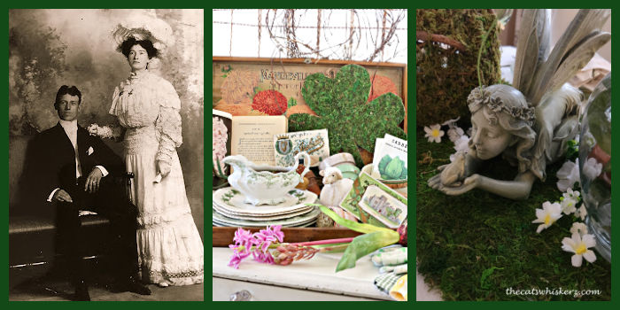 Pot of gold tablescape in the Lucky Charms blog hop - 2nd three photos