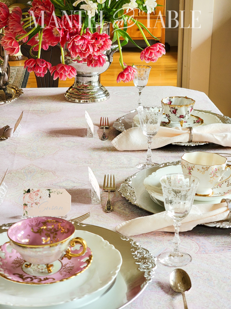 Organize a tea party - view from the head of the table