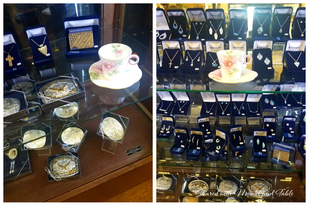 Teacup on the ranch at the belt and jewelry counter at the feed store