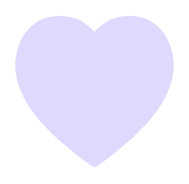 Pale lavender heart graphic