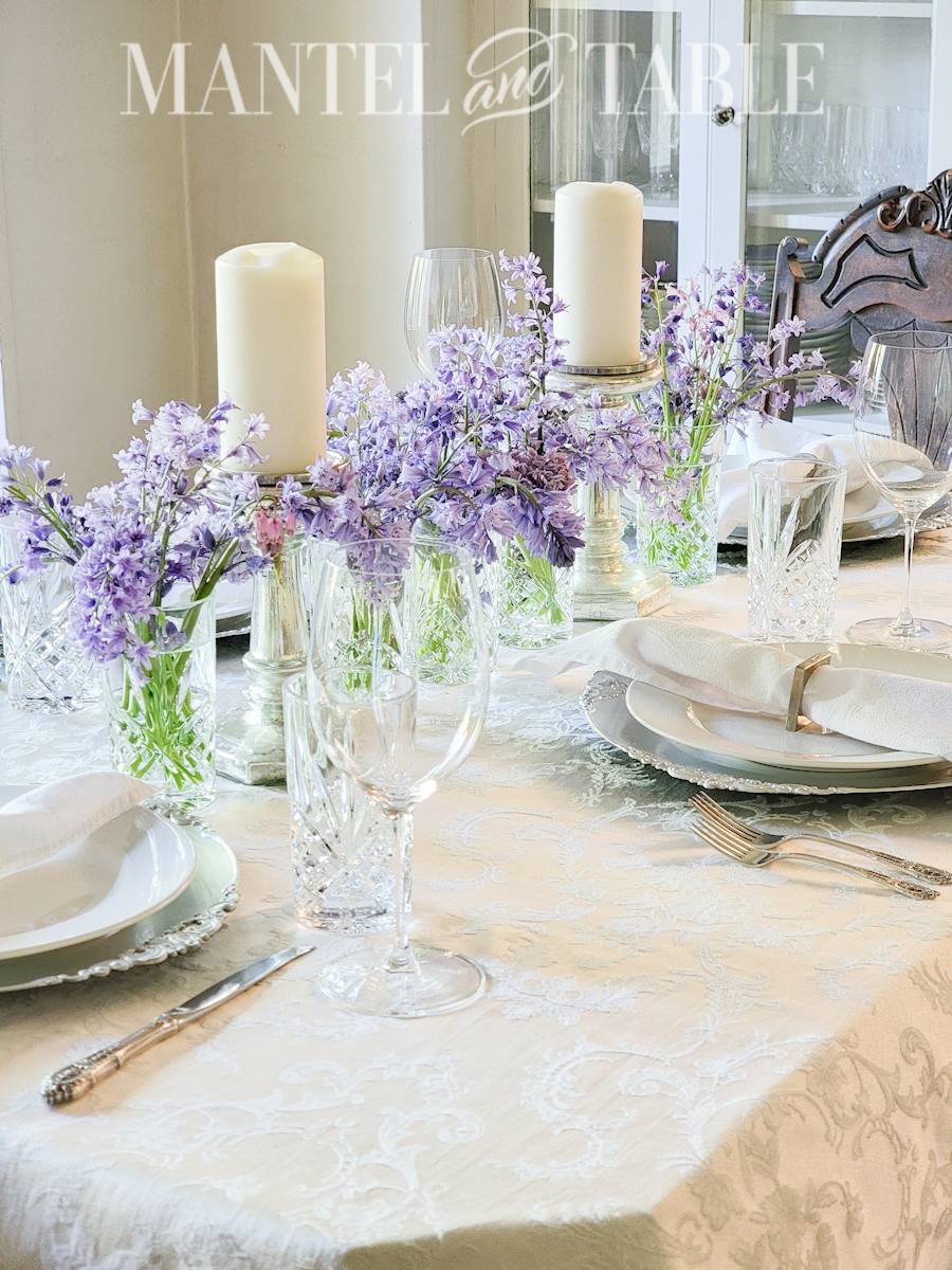Spring tablescape - side view