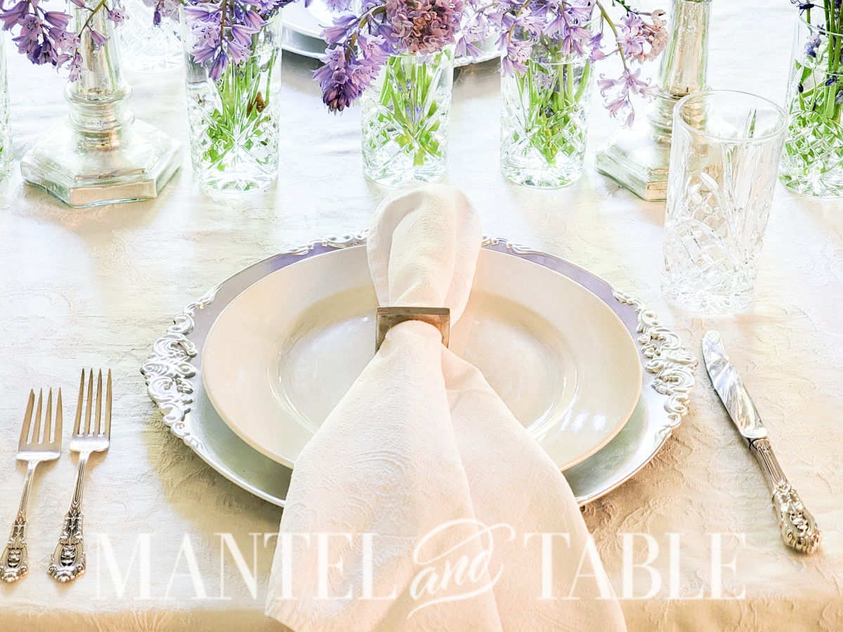 Spring tablescape - place setting