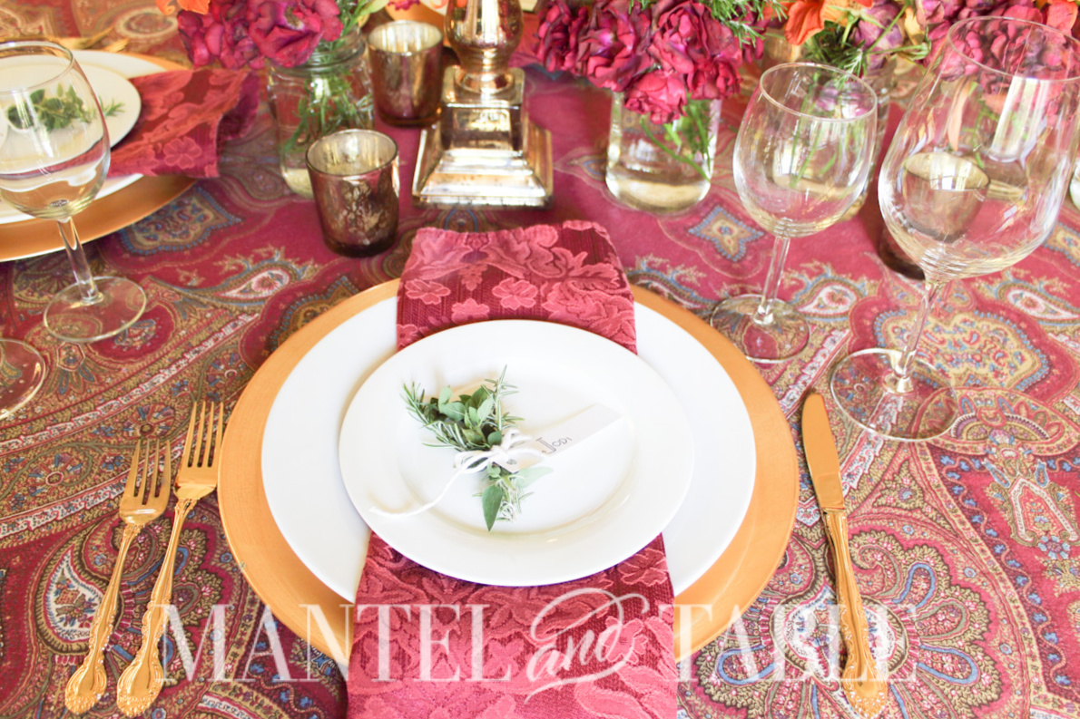 Father's Day Tablescape place setting closeup