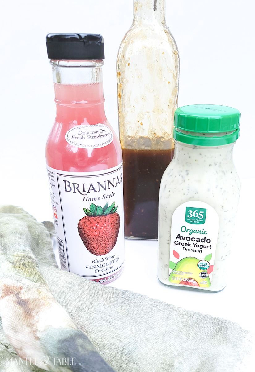3 salad dressing bottles
